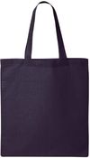 Am image of a Custom QTees Thin Economical Tote in Navy!