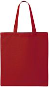 Am image of a Custom QTees Thin Economical Tote in Red!