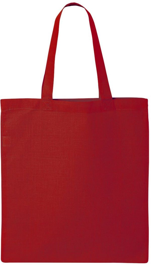 Am image of a Custom QTees Thin Economical Tote in Red!