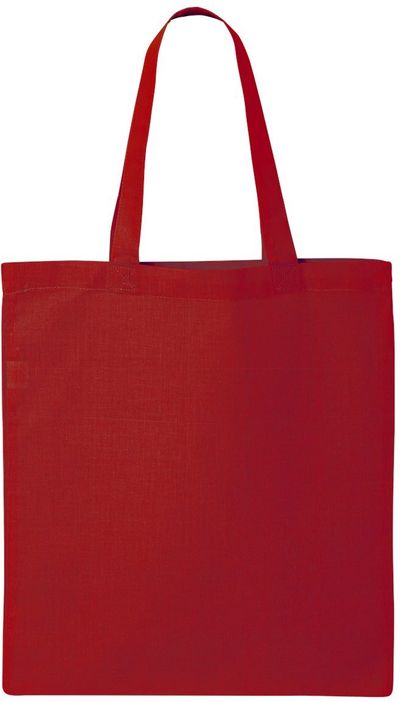 Am image of a Custom QTees Thin Economical Tote in Red!