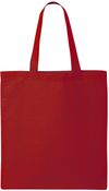 Am image of a Custom QTees Thin Economical Tote in Red!