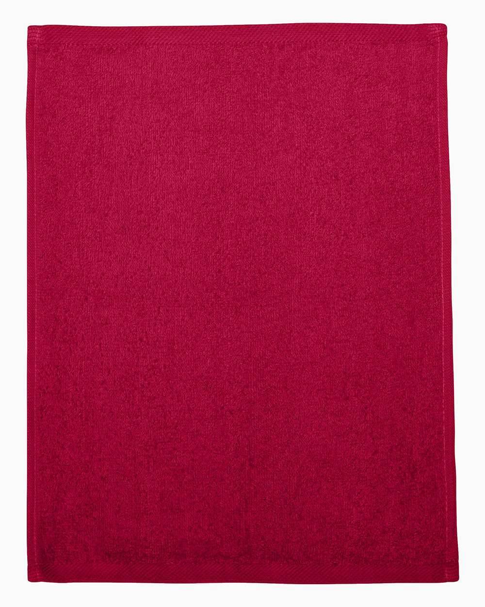 Hemmed Fingertip Towel in Red