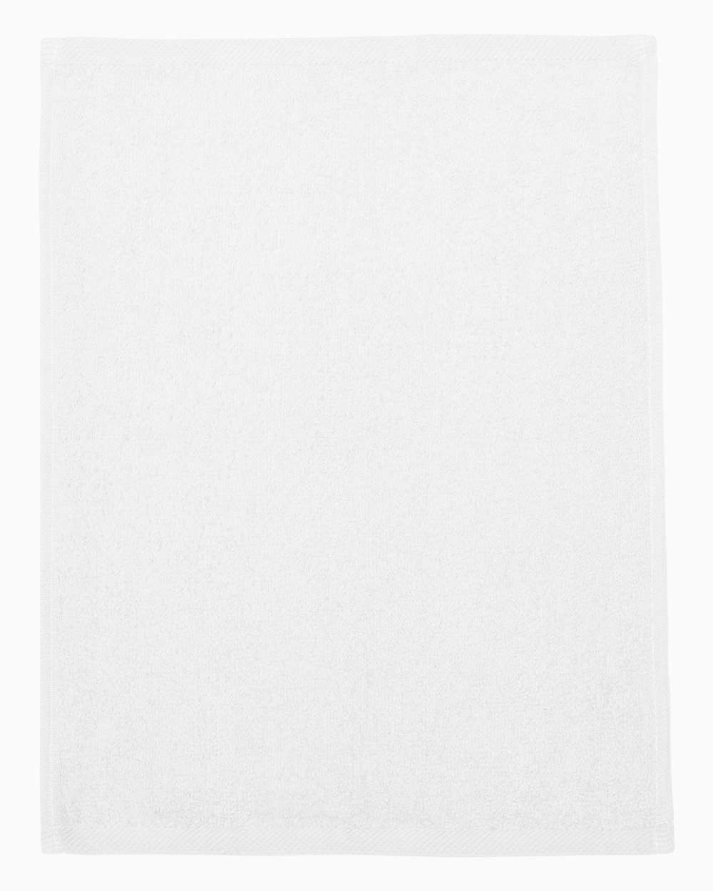 Hemmed Fingertip Towel in White