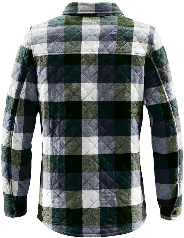 An image of a Custom Stormtech Mens North Beach Shacket in Earth/Navy!