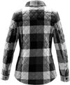 Am image of a Custom Stormtech Womens North Beach Shacket in Black/Dolphin!