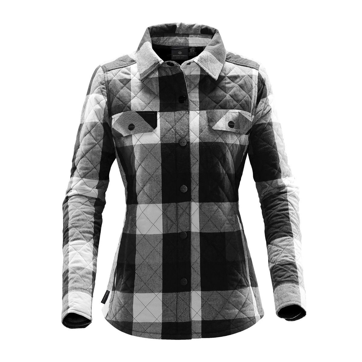 Stormtech Womens North Beach Shacket in Black/Dolphin
