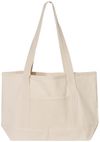 An image of a Custom Qtees 20L Small Deluxe Tote in Natural/Natural!