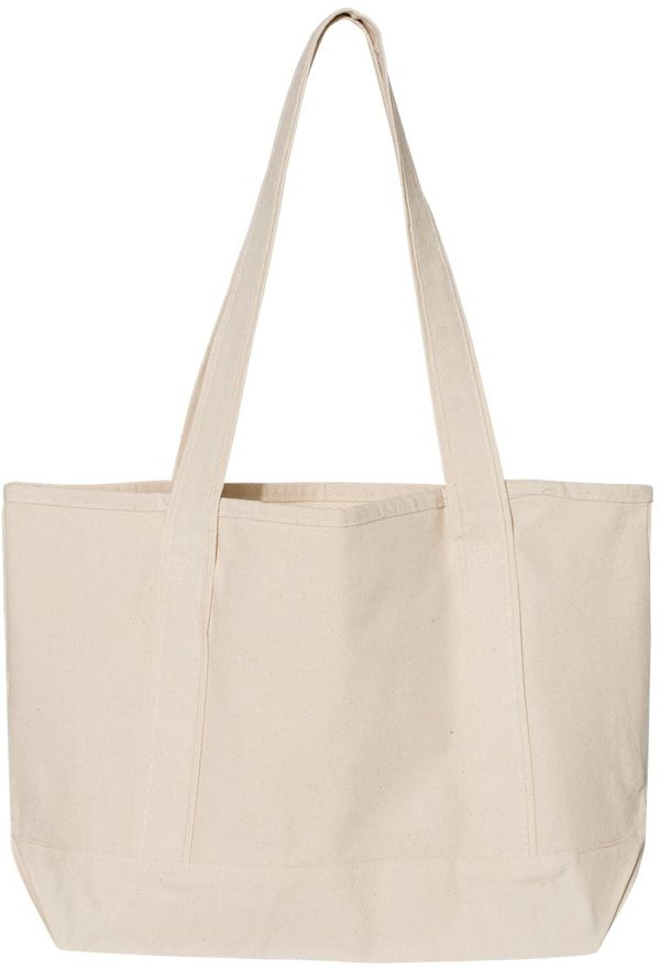 An image of a Custom Qtees 20L Small Deluxe Tote in Natural/Natural!