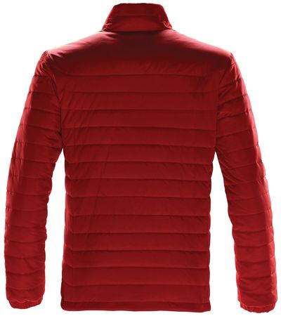 Am image of a Custom Stormtech Mens Nautilus Quilted Jacket in BRIGHT RED!