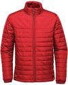 Am image of a Custom Stormtech Mens Nautilus Quilted Jacket in BRIGHT RED!