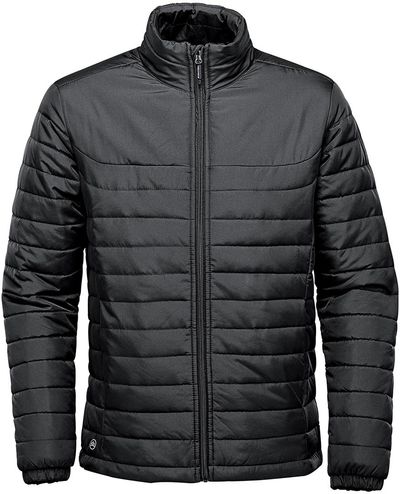 Am image of a Custom Stormtech Mens Nautilus Quilted Jacket in BLACK!