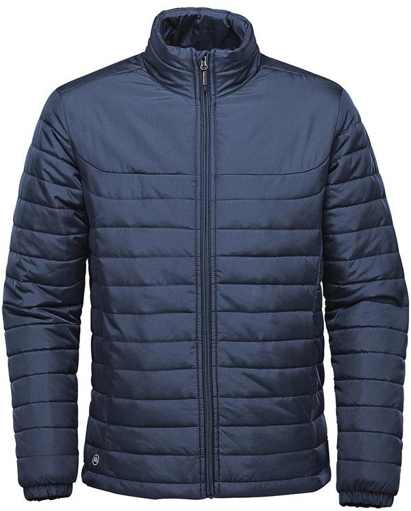 Am image of a Custom Stormtech Mens Nautilus Quilted Jacket in NAVY!