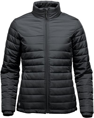 Am image of a Custom Stormtech Womens Nautilus Quilted Jacket in BLACK!