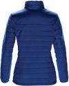 Am image of a Custom Stormtech Womens Nautilus Quilted Jacket in AZURE BLUE!