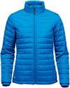 Am image of a Custom Stormtech Womens Nautilus Quilted Jacket in AZURE BLUE!