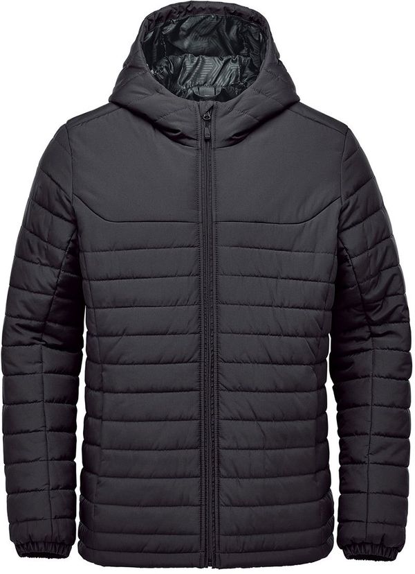 Am image of a Custom Stormtech Men's Nautilus Quilted Hoody in Black!