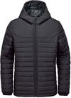 Am image of a Custom Stormtech Men's Nautilus Quilted Hoody in Black!