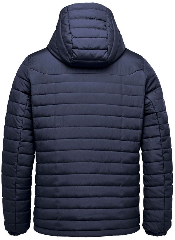 Am image of a Custom Stormtech Men's Nautilus Quilted Hoody in Navy!