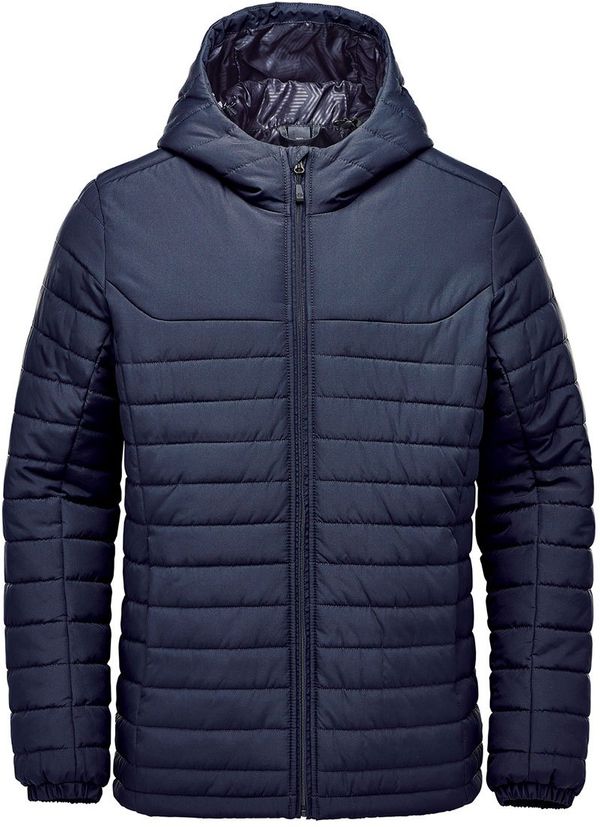 Am image of a Custom Stormtech Men's Nautilus Quilted Hoody in Navy!