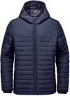 Am image of a Custom Stormtech Men's Nautilus Quilted Hoody in Navy!