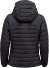 Am image of a Custom Stormtech Womens Nautilus Quilted Hoody in Black!