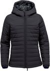 Am image of a Custom Stormtech Womens Nautilus Quilted Hoody in Black!