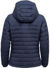 Am image of a Custom Stormtech Womens Nautilus Quilted Hoody in Navy!