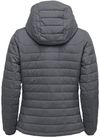 Am image of a Custom Stormtech Womens Nautilus Quilted Hoody in Dolphin!