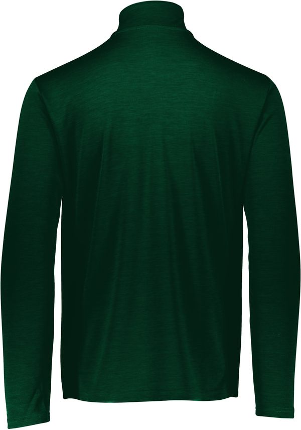 Am image of a Custom Russell Athletic Dri Power Lightweight Quarter Zip Pullover in Dark Green!