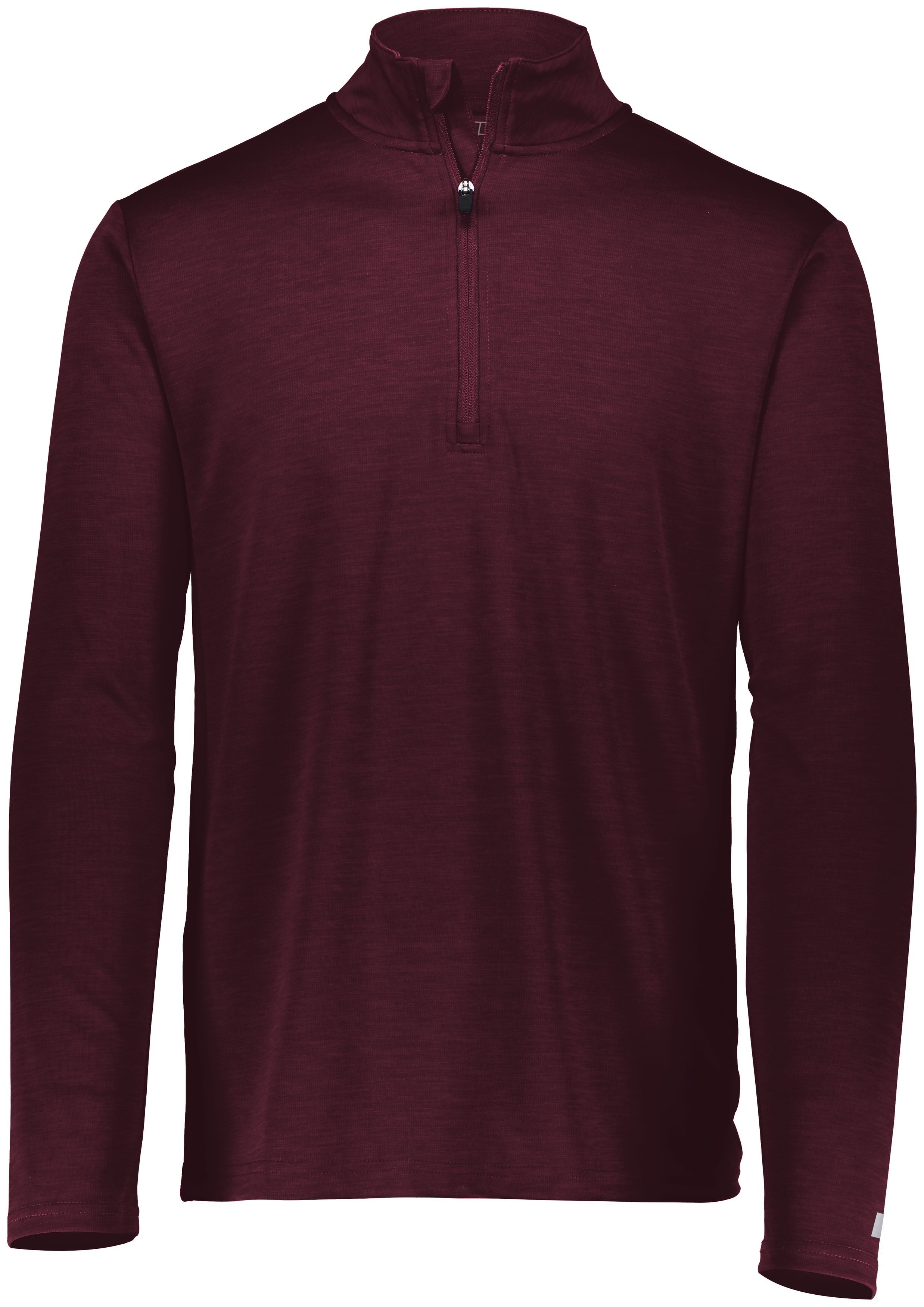 Russell Athletic Dri Power Lightweight Quarter Zip Pullover in Maroon