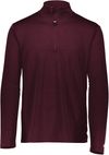 Am image of a Custom Russell Athletic Dri Power Lightweight Quarter Zip Pullover in Maroon!