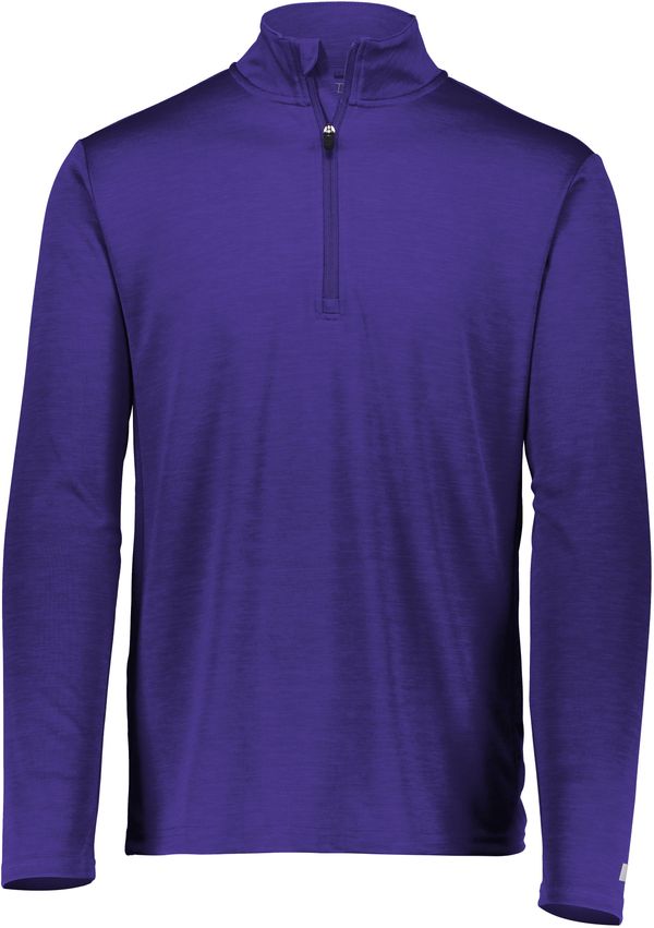 Am image of a Custom Russell Athletic Dri Power Lightweight Quarter Zip Pullover in Purple!