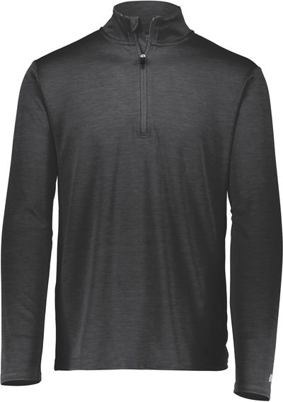 Am image of a Custom Russell Athletic Dri Power Lightweight Quarter Zip Pullover in Stealth!