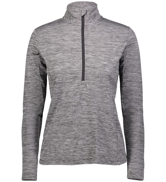 Russell Athletic Ladies Dri Power Lightweight Quarter Zip Pullover in Black