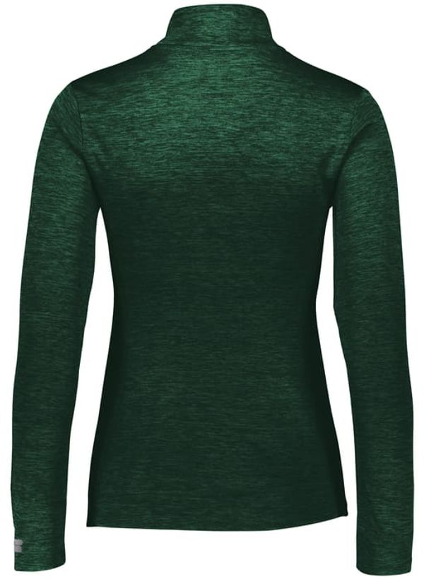 Am image of a Custom Russell Athletic Ladies Dri Power Lightweight Quarter Zip Pullover in Dark Green!