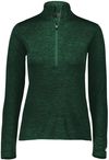 Am image of a Custom Russell Athletic Ladies Dri Power Lightweight Quarter Zip Pullover in Dark Green!