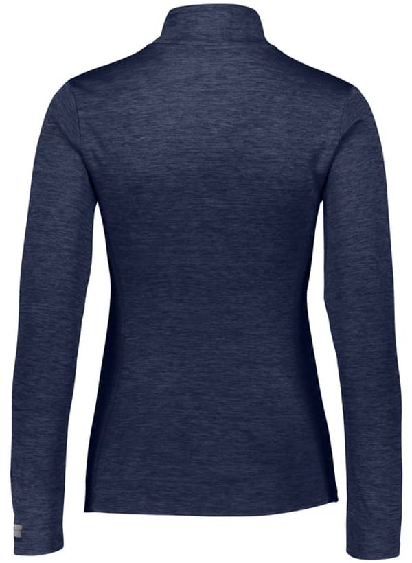 Am image of a Custom Russell Athletic Ladies Dri Power Lightweight Quarter Zip Pullover in Navy!