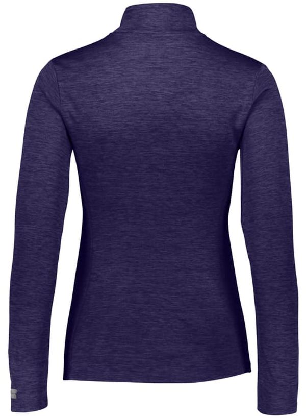 Am image of a Custom Russell Athletic Ladies Dri Power Lightweight Quarter Zip Pullover in Purple!