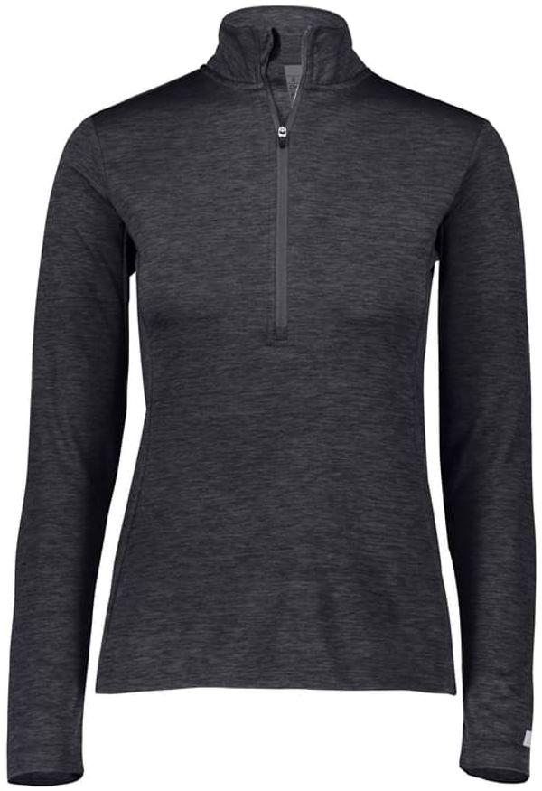 Am image of a Custom Russell Athletic Ladies Dri Power Lightweight Quarter Zip Pullover in Stealth!