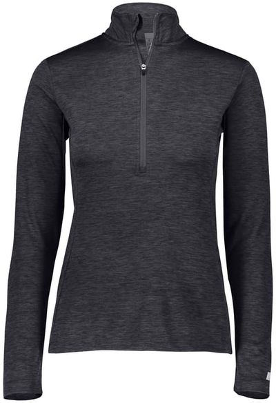 Am image of a Custom Russell Athletic Ladies Dri Power Lightweight Quarter Zip Pullover in Stealth!