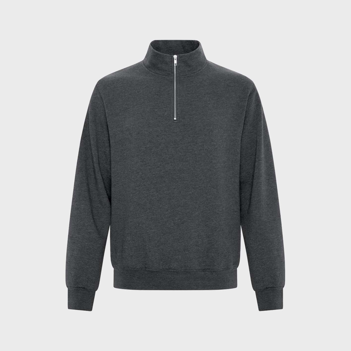An image of custom quarter zip sweatshirts, a popular product many people screen print their design on!