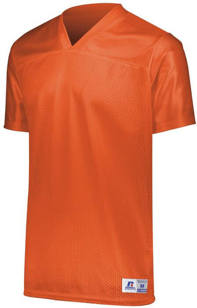 Am image of a Custom Russell Athletic Solid Flag Football Jersey in Burnt Orange!