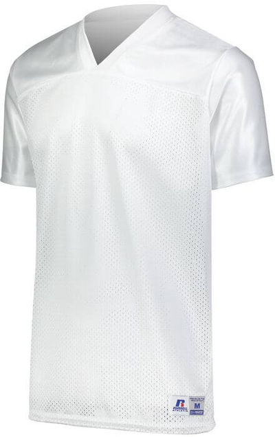 Am image of a Custom Russell Athletic Solid Flag Football Jersey in White!