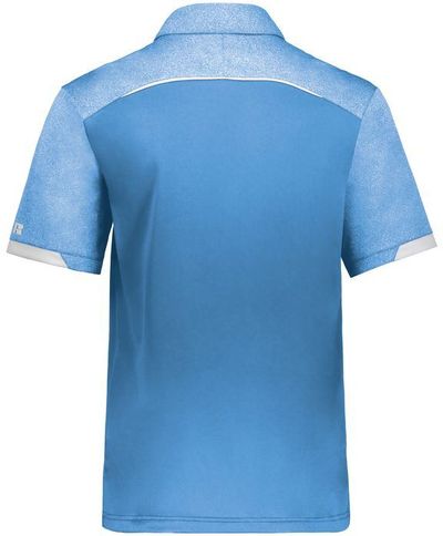 Am image of a Custom Russell Legend Polo in Columbia Blue!