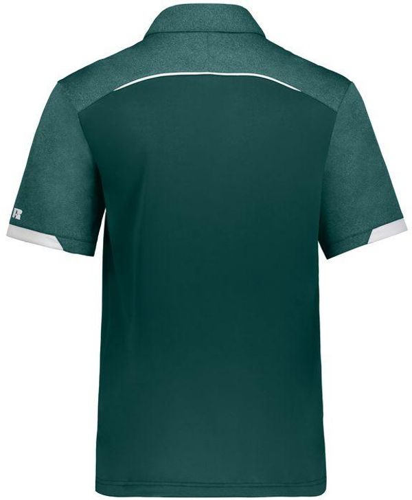 Am image of a Custom Russell Legend Polo in Dark Green!