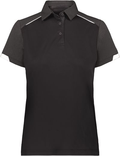 Am image of a Custom Russell Athletic Ladies Legend Polo in Black!