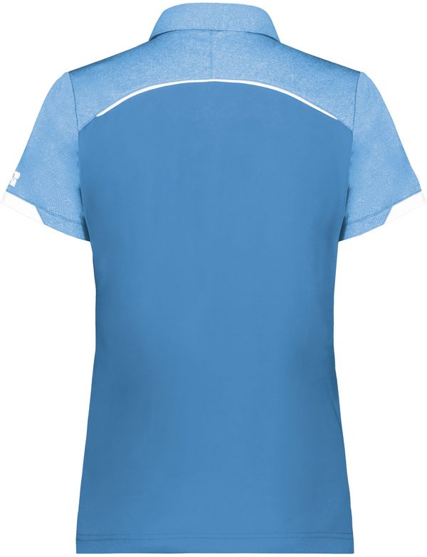 Am image of a Custom Russell Athletic Ladies Legend Polo in Columbia Blue!