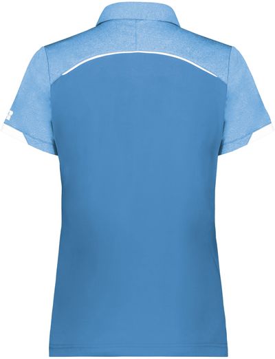 Am image of a Custom Russell Athletic Ladies Legend Polo in Columbia Blue!