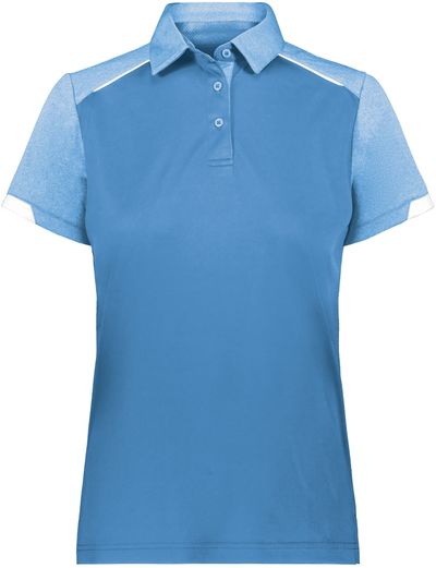 Am image of a Custom Russell Athletic Ladies Legend Polo in Columbia Blue!