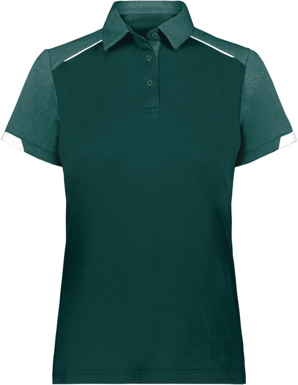 Am image of a Custom Russell Athletic Ladies Legend Polo in Dark Green!